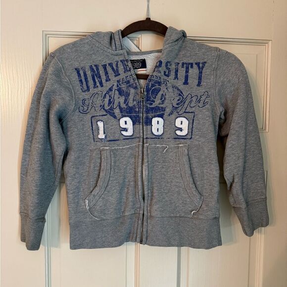 Boys The Children’s Place Zip Up Hooded Jacket Sz 7/8 M - Picture 1 of 3